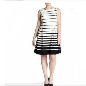 Eliza J Monochrome Striped Midi dress 👗